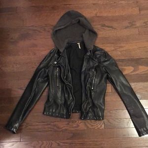 Free People vegan leather jacket